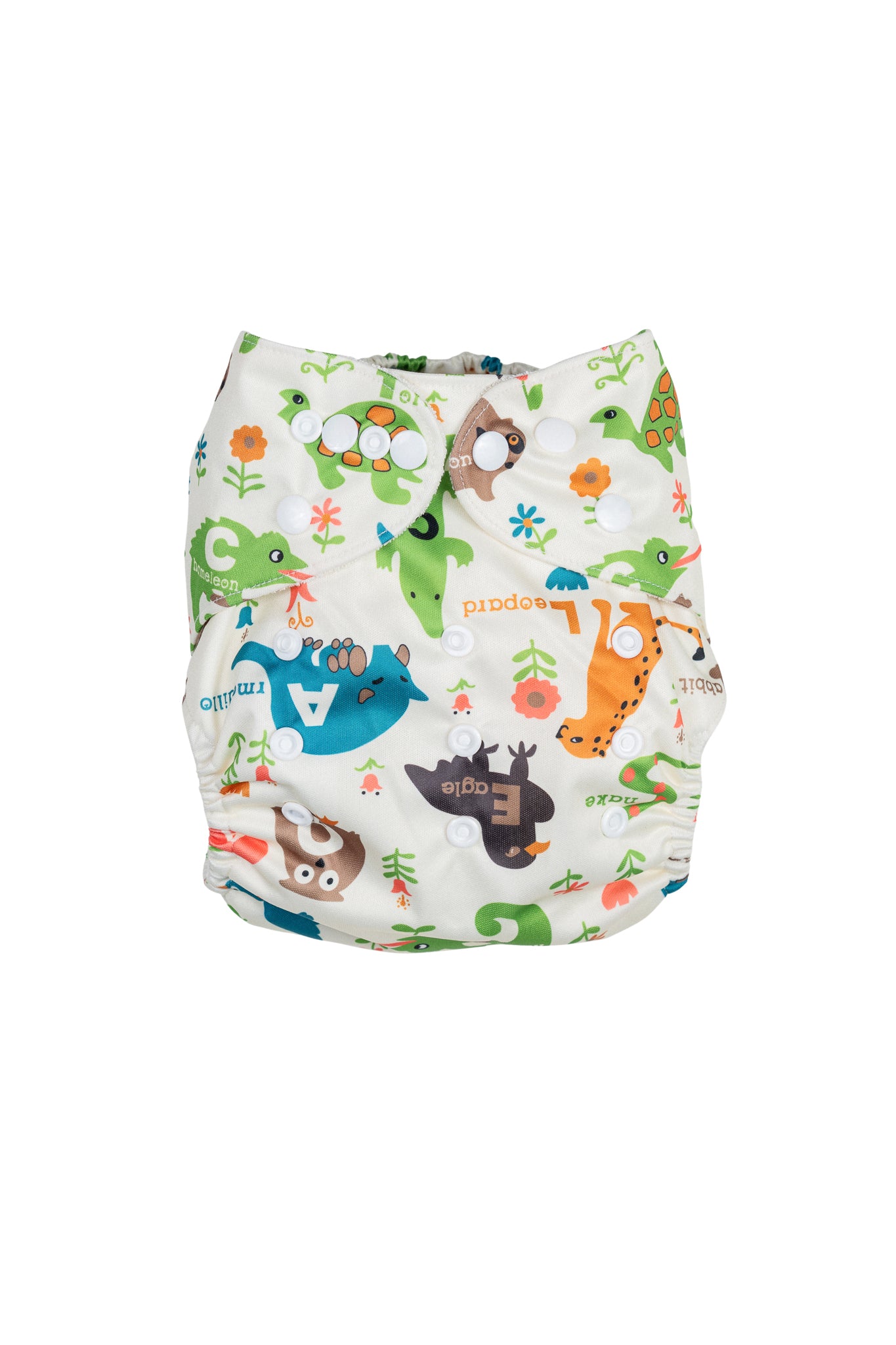 Couche lavable évolutive en bambou - Petits animaux joueurs