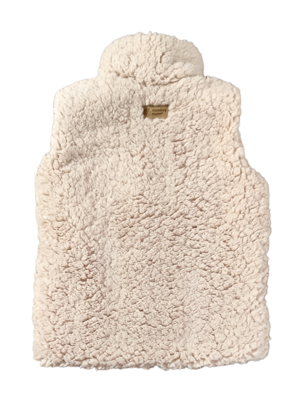 Veste en laine bouclée Monkey Mum® - Beige