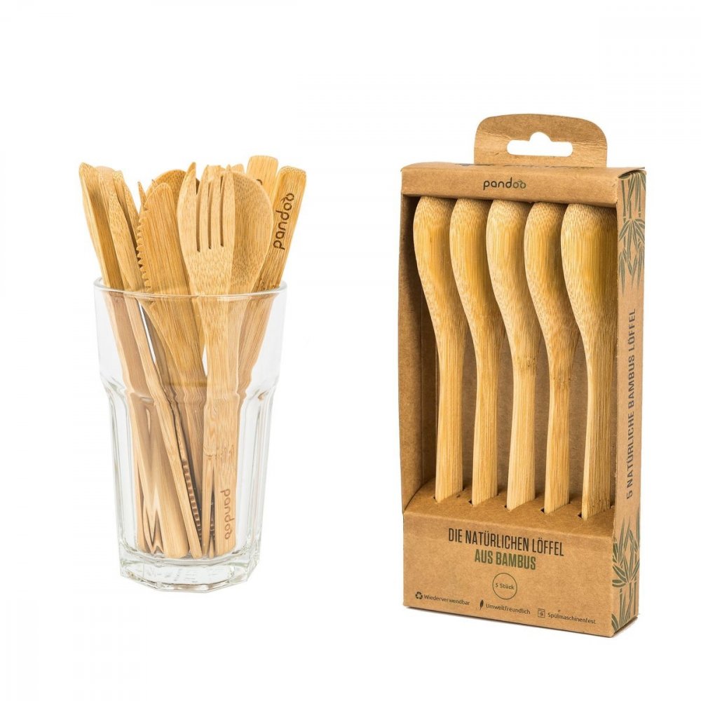 Cuillère en bambou, 5 pcs