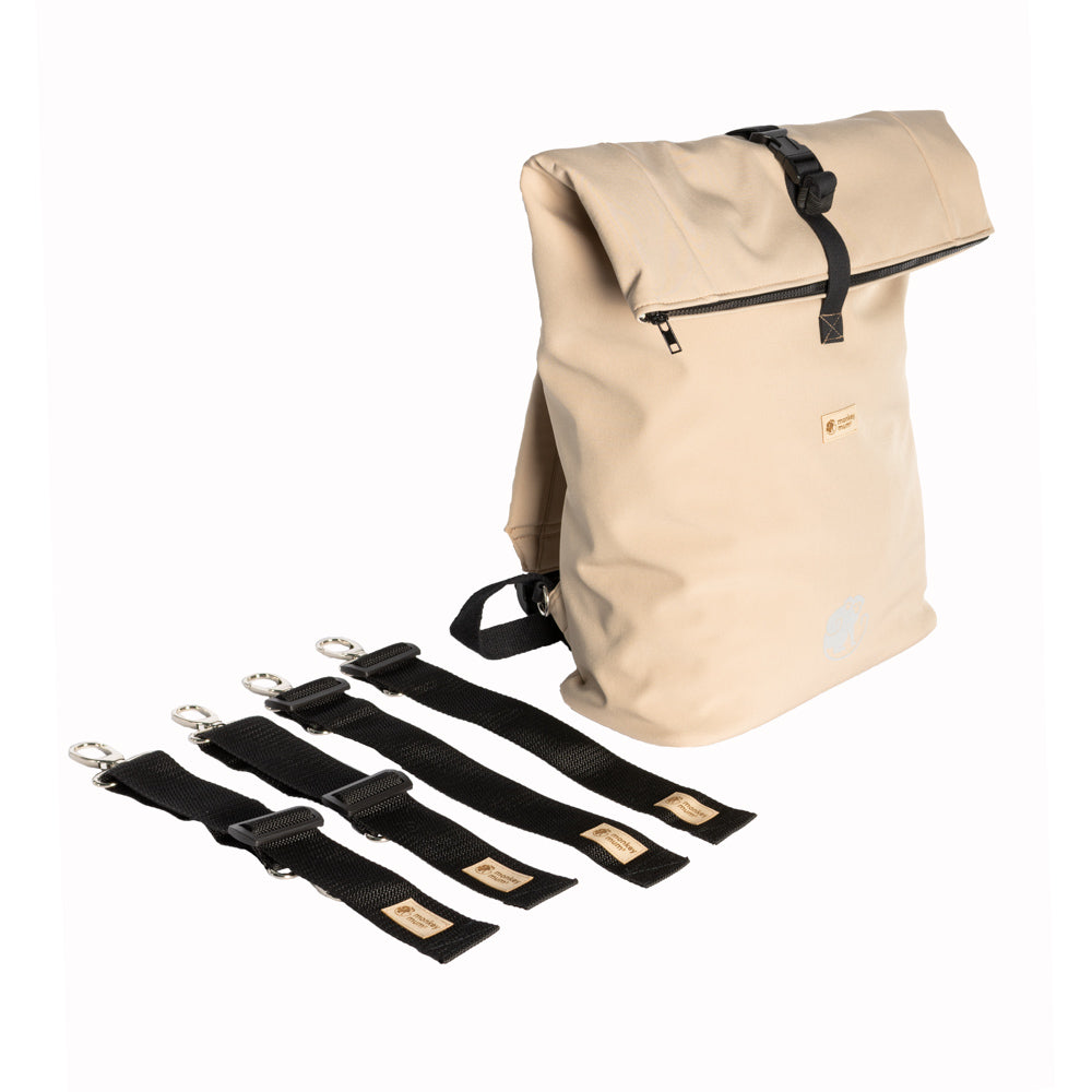 Monkey Mum® Sac à dos intégré en softshell pour porte-bébé Carrie - Safari tour