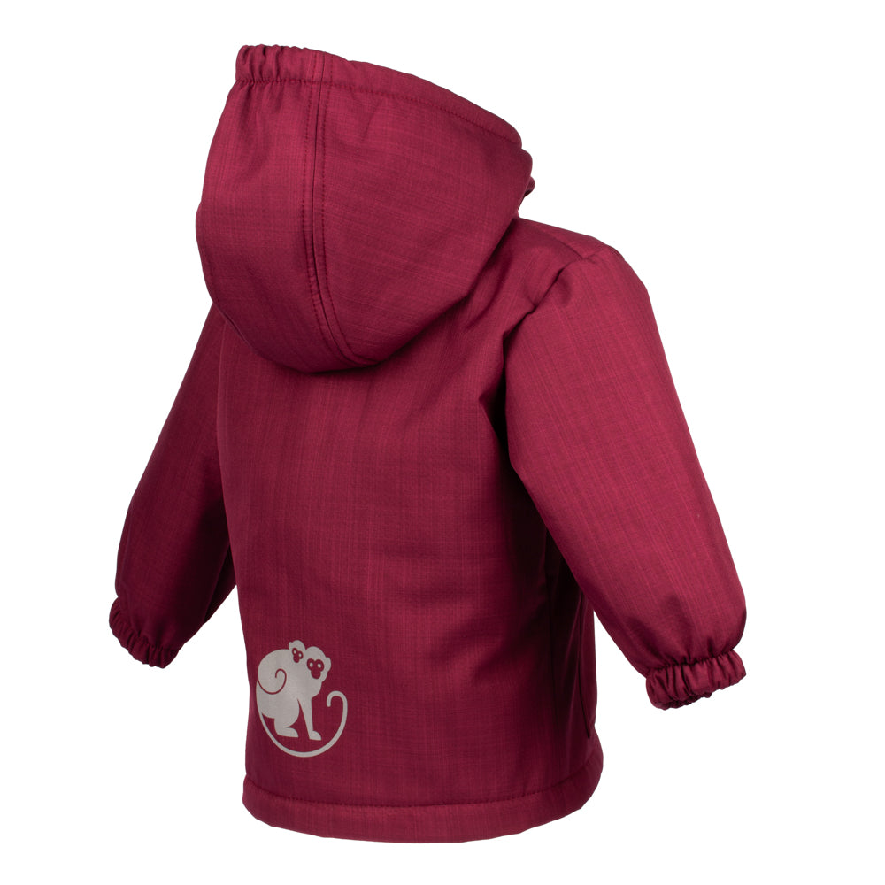 Veste softshell d’hiver pour enfant avec mouton Monkey Mum® - Petit Chaperon rouge bordeaux