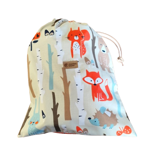 Sac en tissu Monkey Mum® - Animaux de la forêt