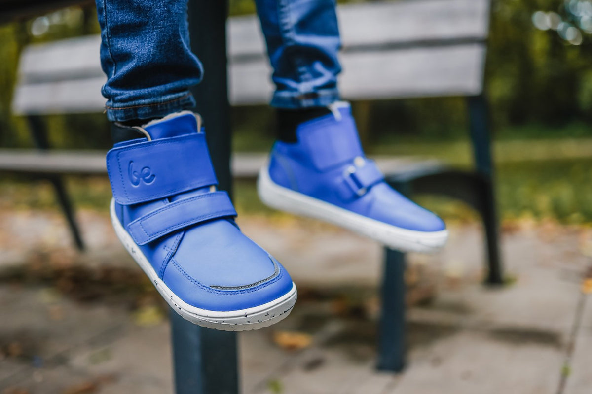 Be Lenka Chaussures pieds nus hiver enfant Panda 2.0 - Bleu & Blanc