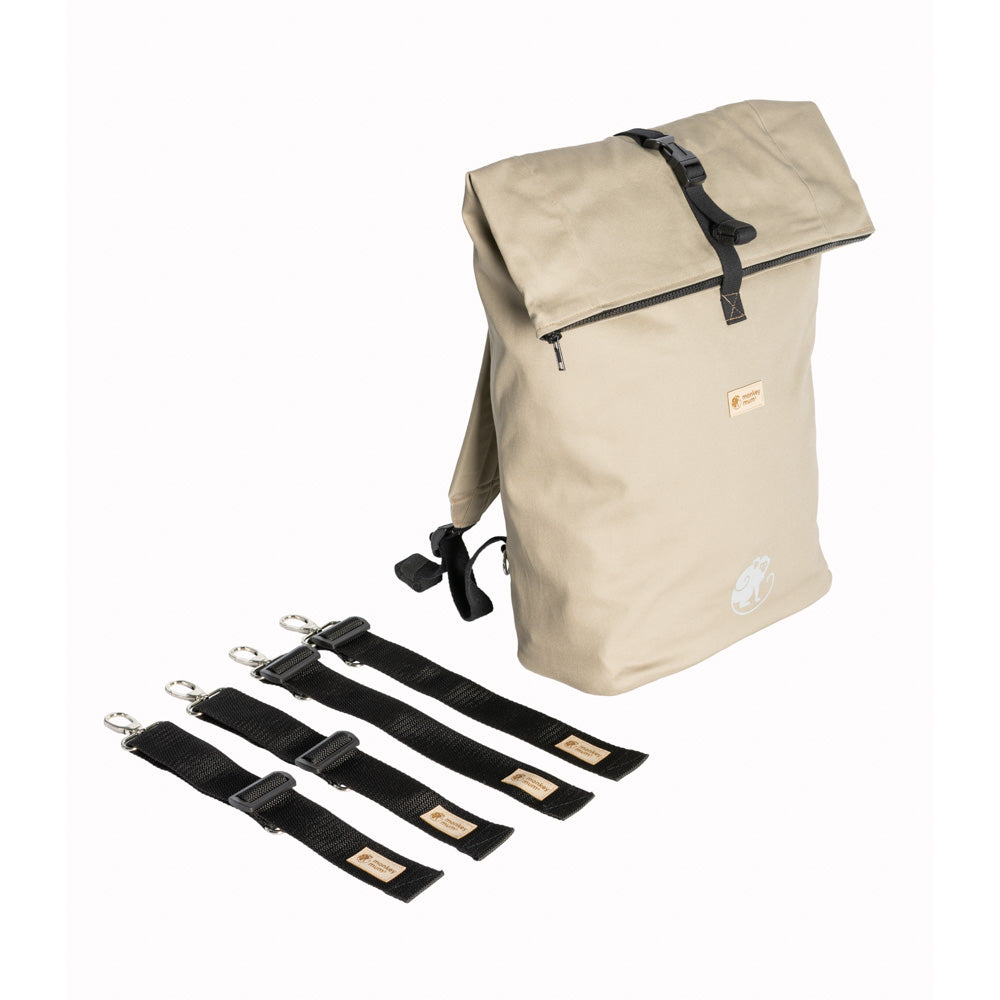 Monkey Mum® Sac à dos intégré en sergé pour porte-bébé Carrie - Sable du désert