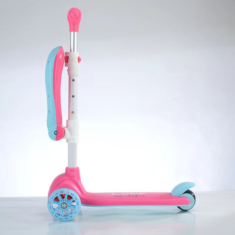 Trottinette pour enfants avec siège - 3 en 1 - Jaune - PIÈCE D’EXPOSITION