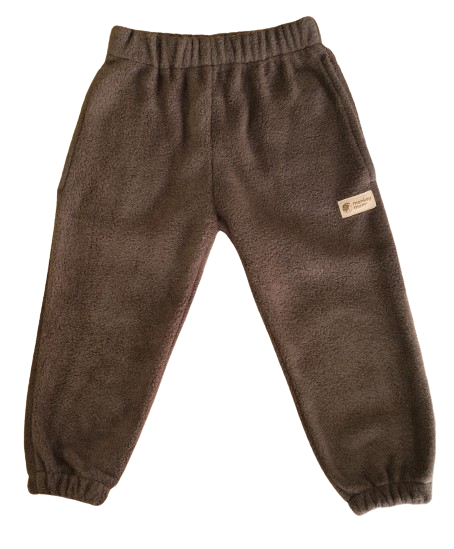Monkey Mum® Pantalons de jogging en polaire - Marron