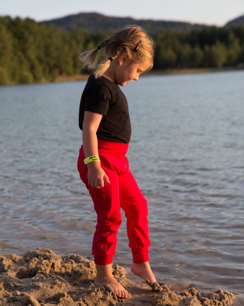 Pantalon de survêtement ample pour enfants, LIGHT, rouge