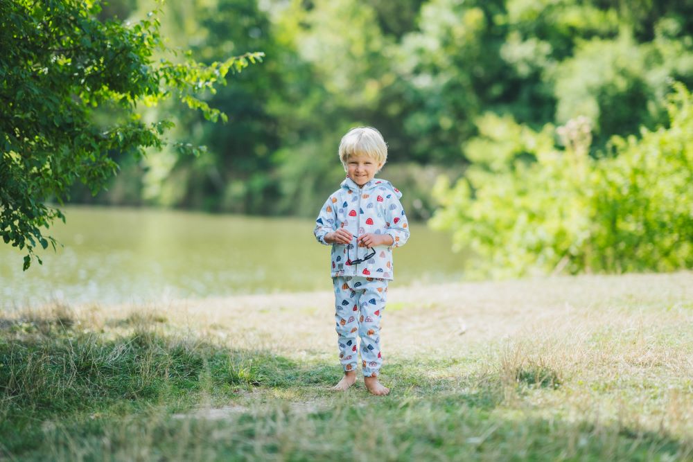 Veste softshell pour enfant avec membrane Monkey Mum® - Amanites multicolores