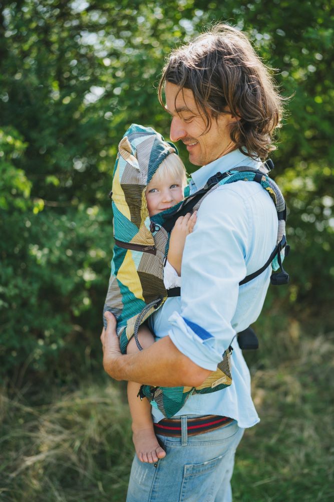 Monkey Mum® Porte-bébé évolutif ergonomique Carrie - Charme géométrique