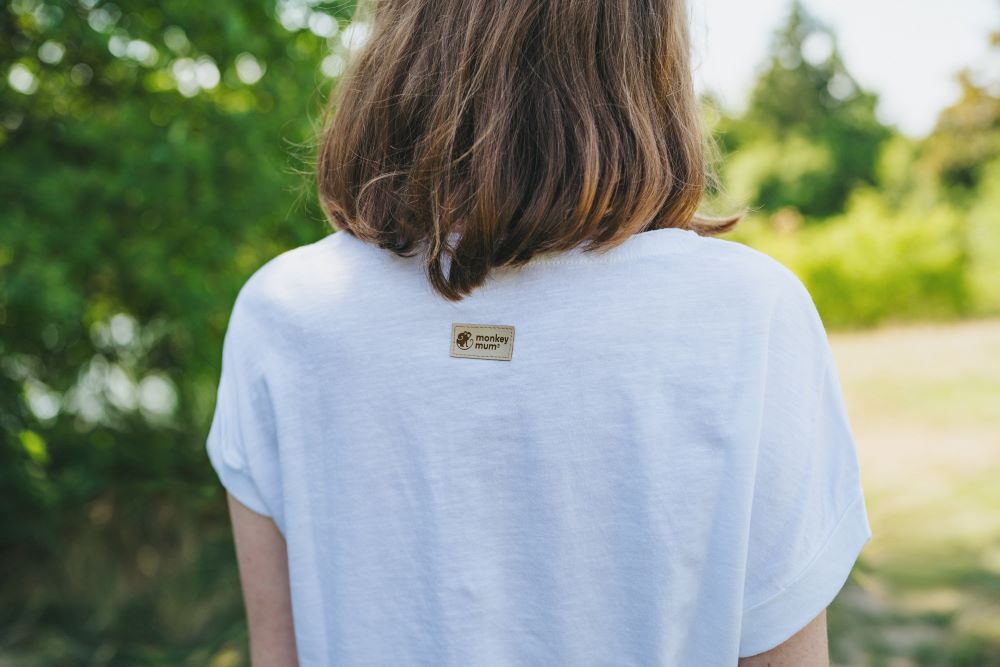 T-shirt d’allaitement Monkey Mum® blanc - petit singe