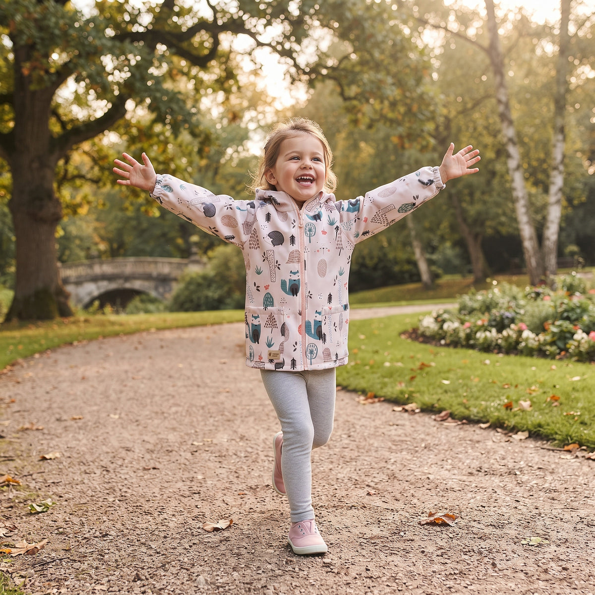 Veste softshell pour enfant avec membrane Monkey Mum® - Animaux du quotidien