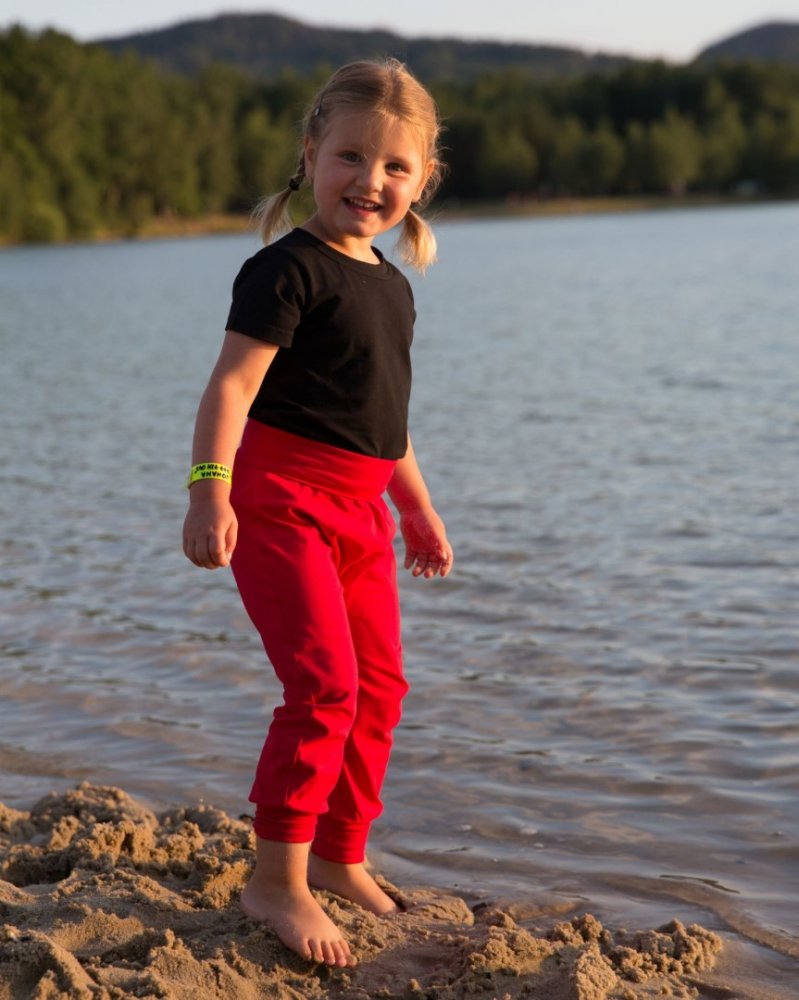 Pantalon de survêtement ample pour enfants, LIGHT, rouge