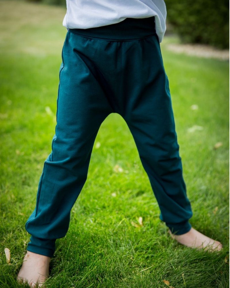 Pantalon de survêtement ample pour enfants, LIGHT, vert bouteille