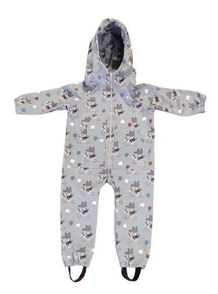 Monkey Mum® Combinaison softshell avec membrane – Loups à vélo - taille 98/104, 110/116