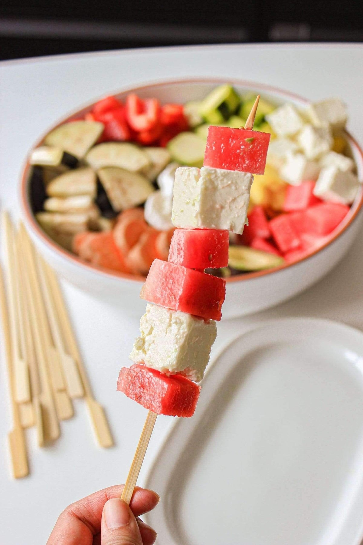 Piques à Brochettes en Bambou large, 30 pcs