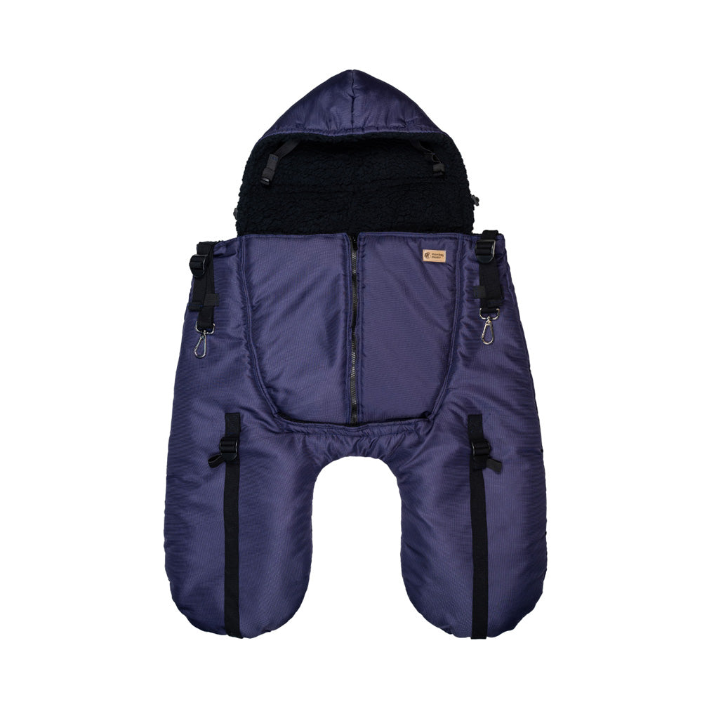 Monkey Mum® Pochette chauffante en tissu coupe-vent avec doublure en sherpa pour porte-bébé ou poussette Carrie - Petit insecte