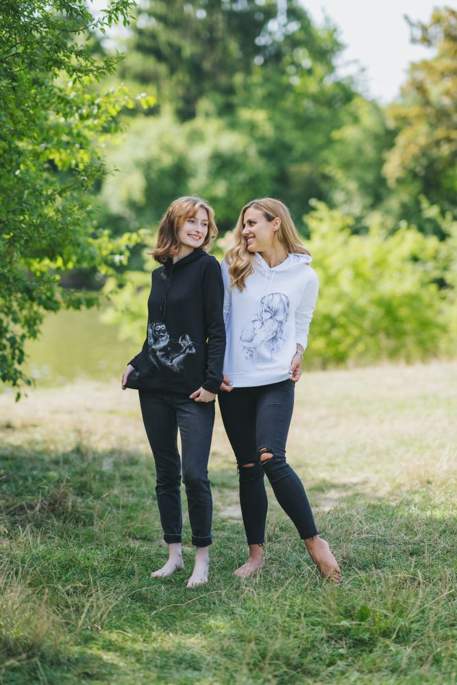 Sweat d’allaitement Monkey Mum® noir - petit singe