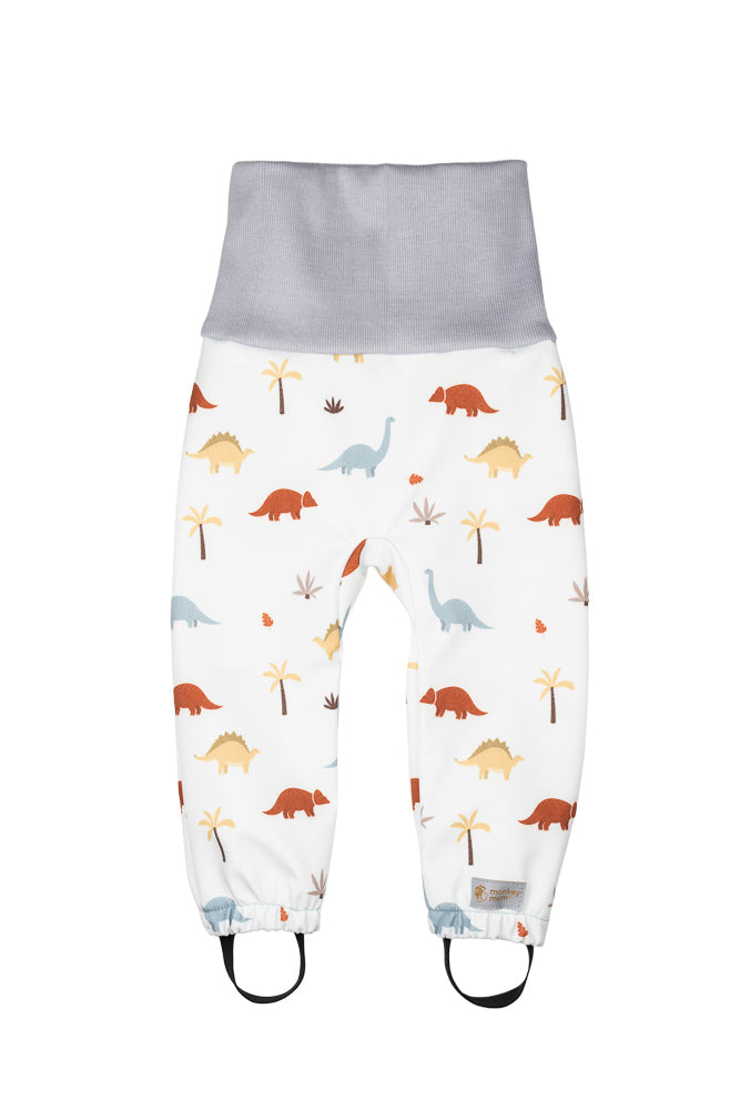 Pantalon softshell évolutif pour enfant avec membrane Monkey Mum® - Histoire de dinosaures