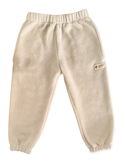 Monkey Mum® Pantalons de jogging en polaire - Beige