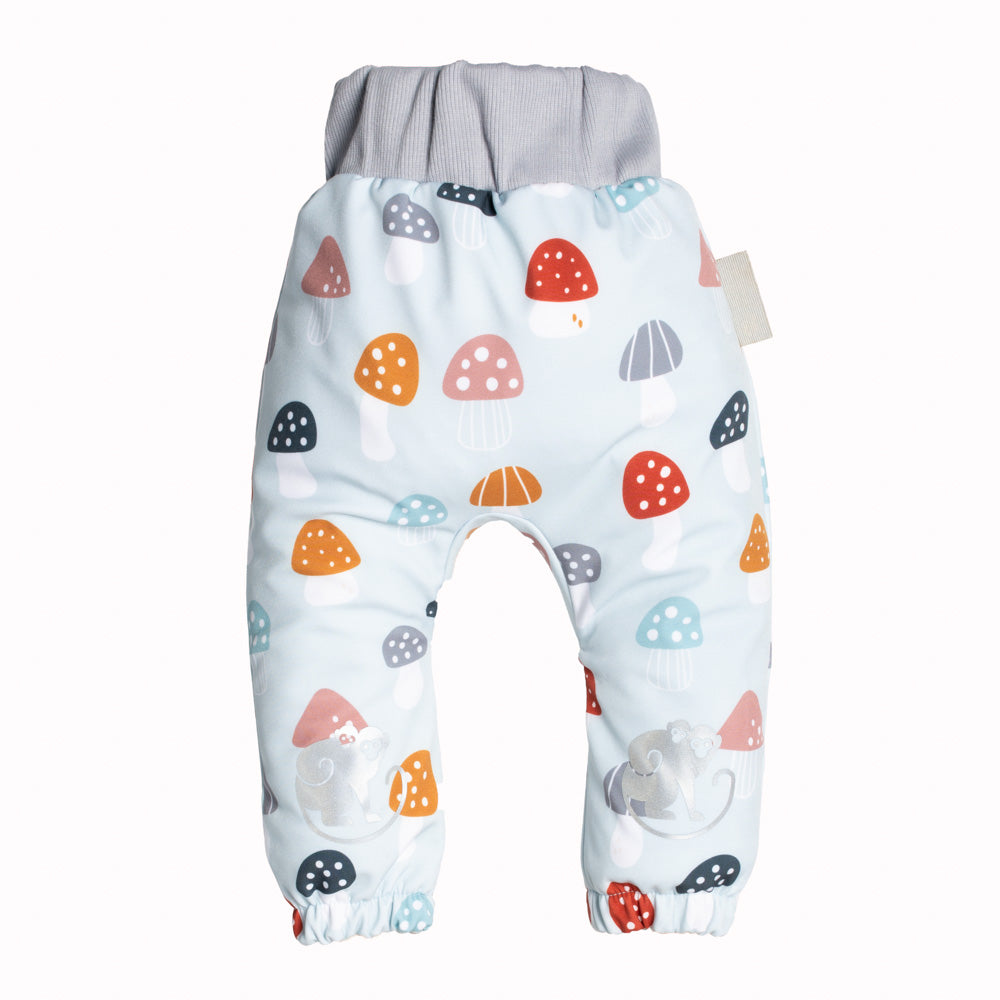 Pantalon enfant softshell avec membrane Monkey Mum® - Amanites colorées