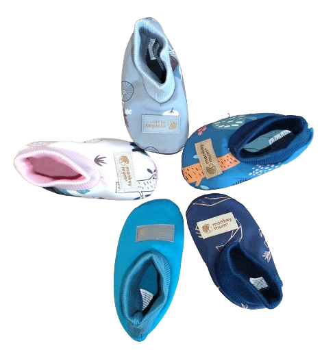 Monkey Mum® Chaussons softshell avec membrane - Constellation des dinosaures