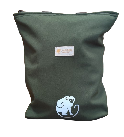 Petit sac à dos softshell pour enfant Monkey Mum® - Vert foncé